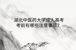 湖北中醫(yī)藥大學(xué)成人高考考前有哪些注意事項(xiàng)？