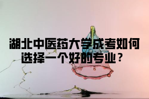 湖北中醫(yī)藥大學(xué)成考如何選擇一個(gè)好的專業(yè)