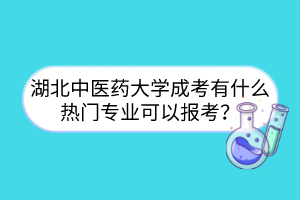 湖北中醫(yī)藥大學(xué)成考有什么熱門專業(yè)可以報(bào)考？